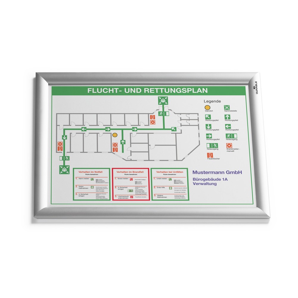 Produktabbildung Nr. 2: DURABLE Cadre clipsable en aluminium, A3, 5 pcs/UV
