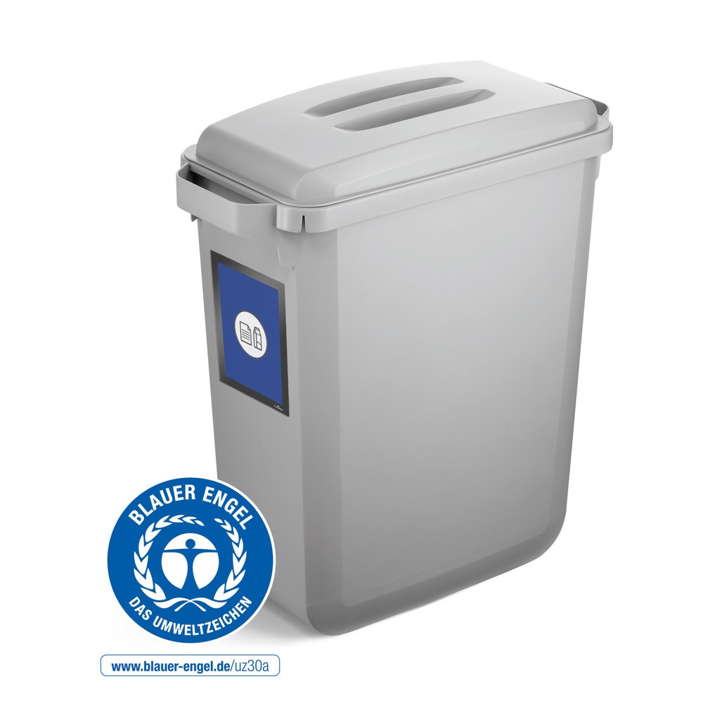 Produktabbildung Nr. 8: DURABLE Conteneur à déchets DURABIN® ECO 60L avec couvercle + cadre d’affichage DURAFRAME®, gris
