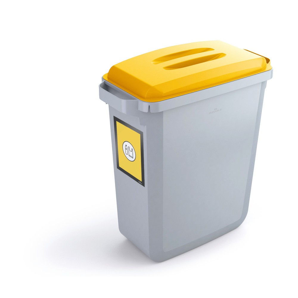 Produktabbildung Nr. 3: DURABLE Conteneur à déchets DURABIN® 60L avec couvercle + cadre d’affichage DURAFRAME®, jaune