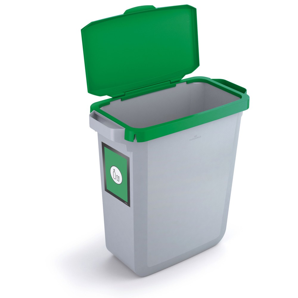 Produktabbildung Nr. 7: DURABLE Conteneur à déchets DURABIN® 60L avec couvercle rabattable + cadre d’affichage DURAFRAME®, vert