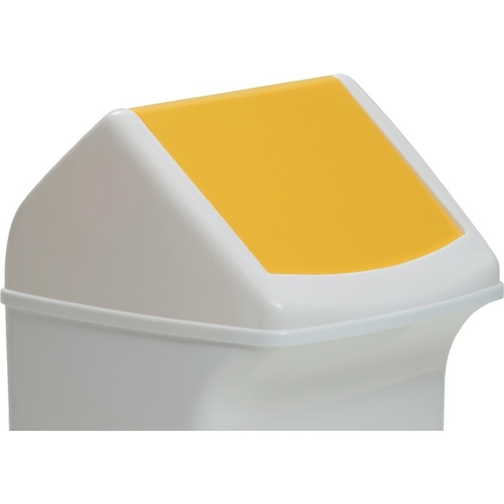 Illustration du produit: DURABLE Deckel, passend für Abfallsammler 40 l, Polyethylen gelb B330xT330mm, mit Einwurfklappe