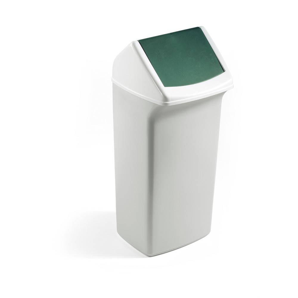 Illustration du produit: DURABLE Durable Abfallbehälter SQUARE 40l Weiß/Grün