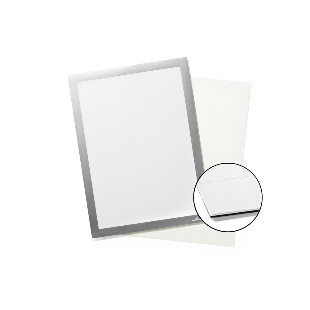 Illustration du produit: DURABLE Info-Rahmen DURAFRAME® GRIP A4, mit Klettstreifen und Magnetverschluss, silber