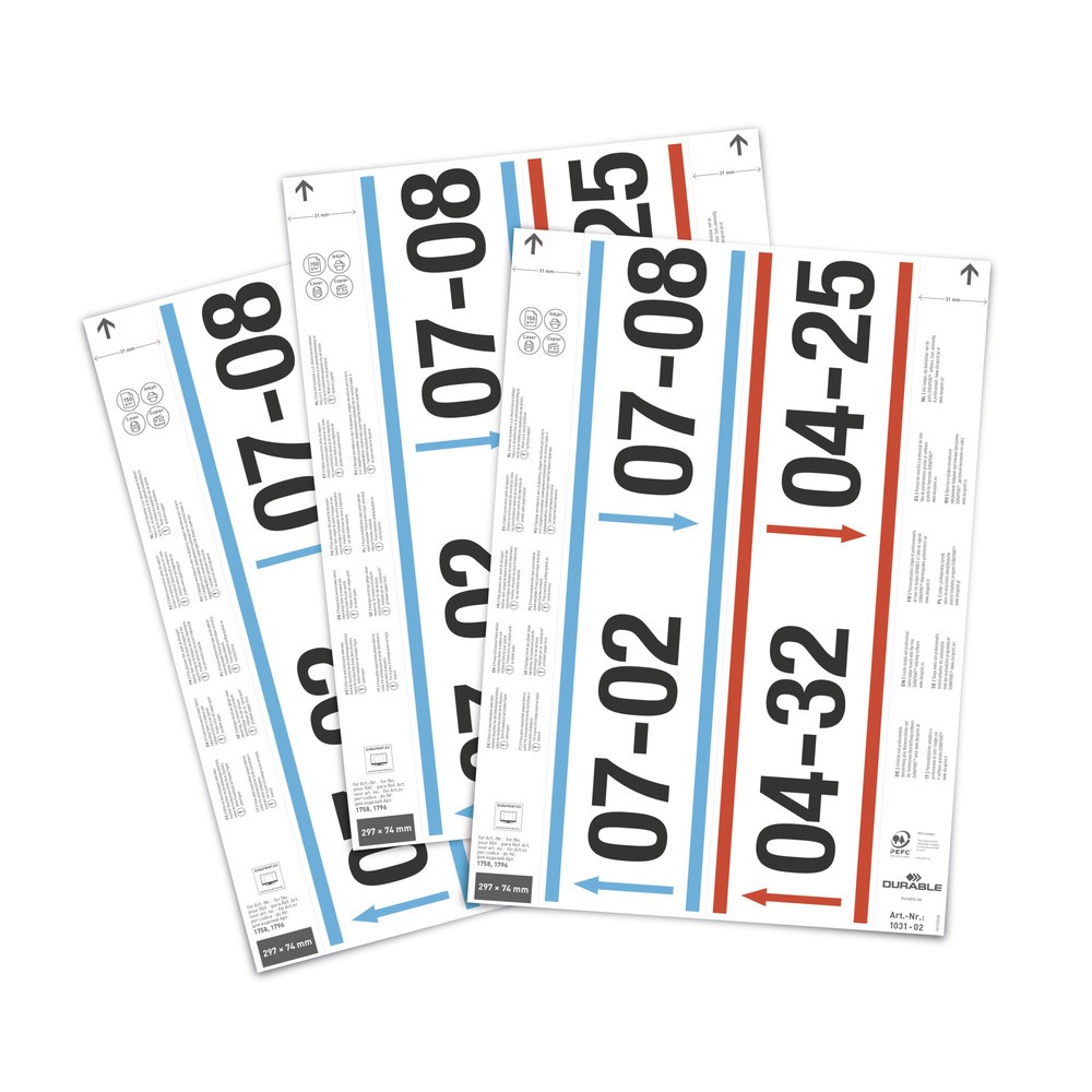 Produktabbildung Nr. 1: DURABLE Einsteckschilder 297x74mm