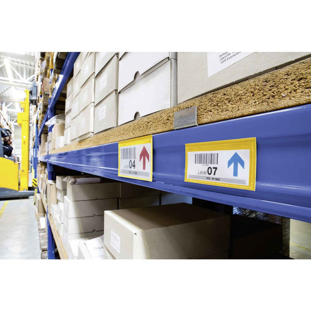 Produktabbildung Nr. 2: DURABLE Magnetische Etikettentasche 150 x 67 mm, gelb