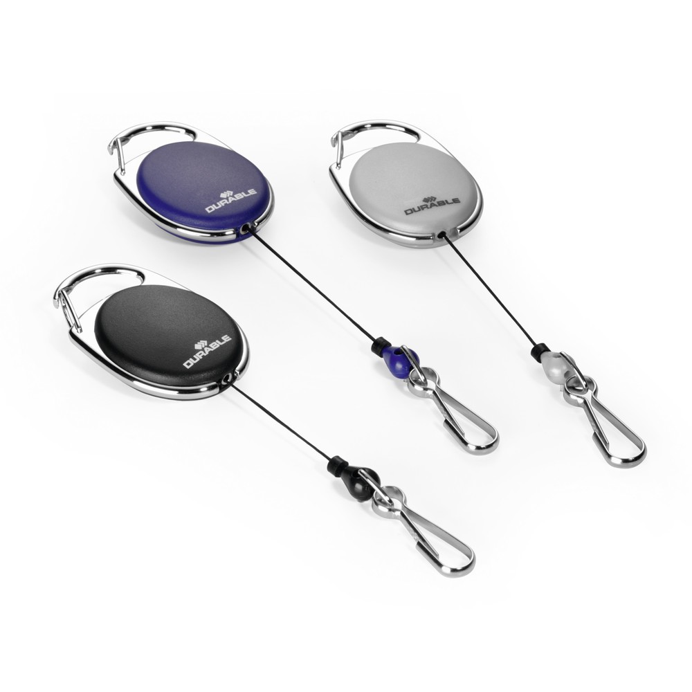 N° de l'image du produit 2 : DURABLE JOJO STYLE MIT FEDERHAKEN 10  Stück, grau