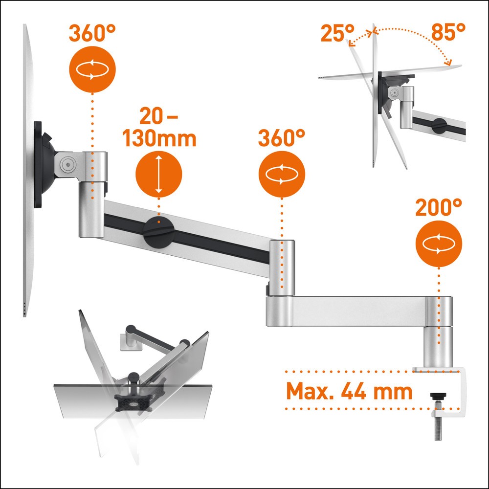 Produktabbildung Nr. 2: DURABLE Monitor Halt. mit Arm für 1 Monitor,TD