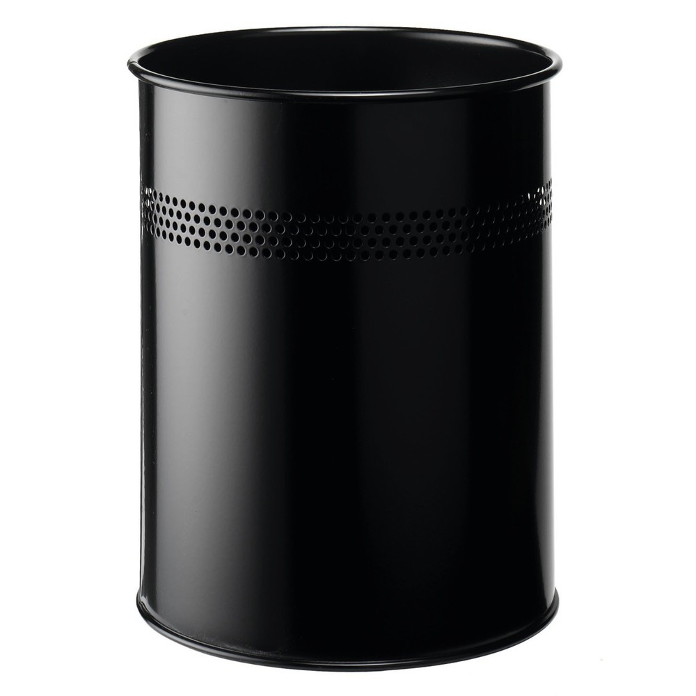 Illustration du produit: DURABLE Papierkorb Metall rund 15/P 30 mm 5er SET, schwarz