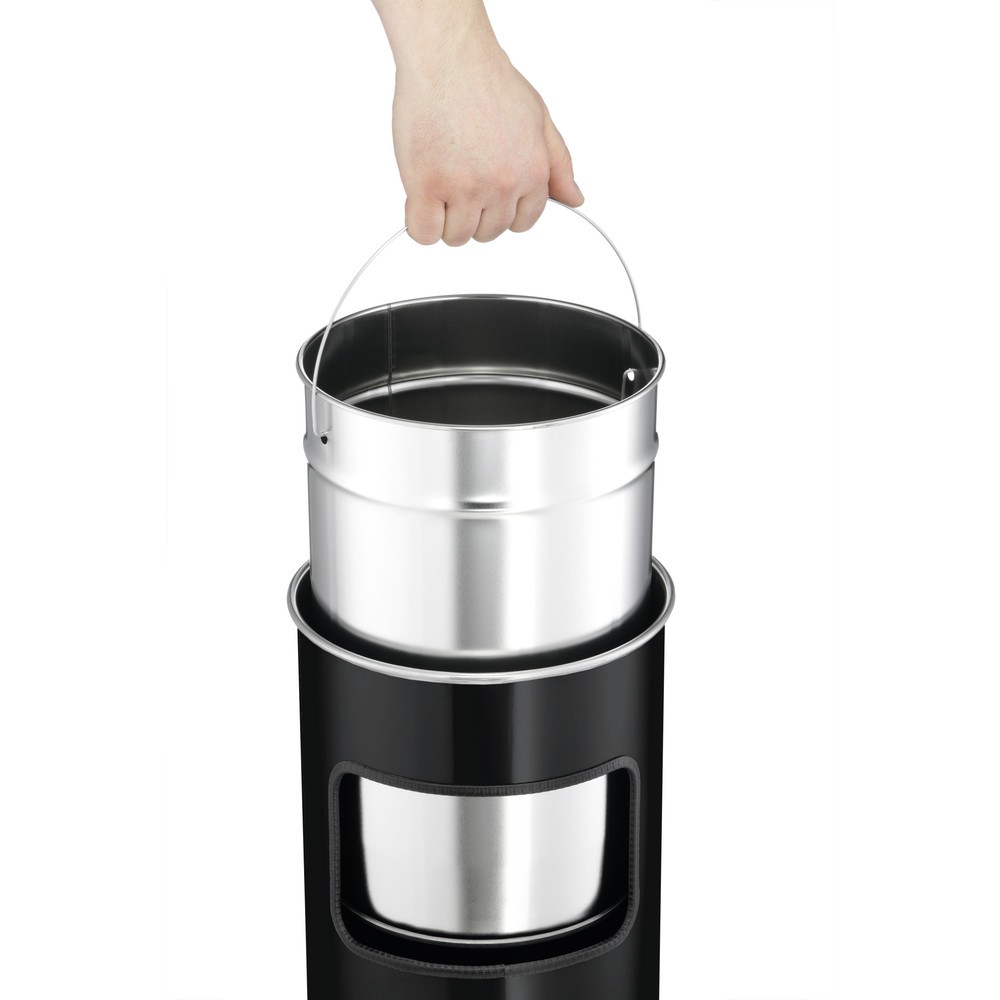 Produktabbildung Nr. 4: DURABLE Papierkorb Safe mit Ascher rund, metallic silber