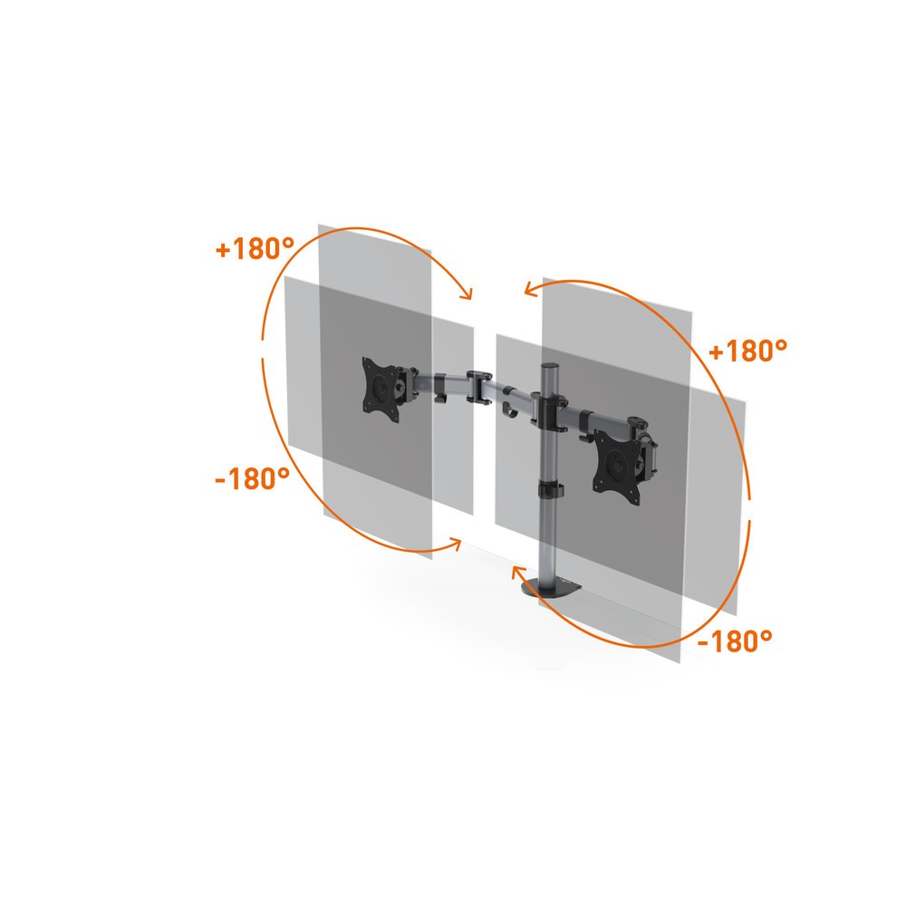 N° de l'image du produit 5 : DURABLE Support d’écran SELECT pour 2 écrans, fixation sur table