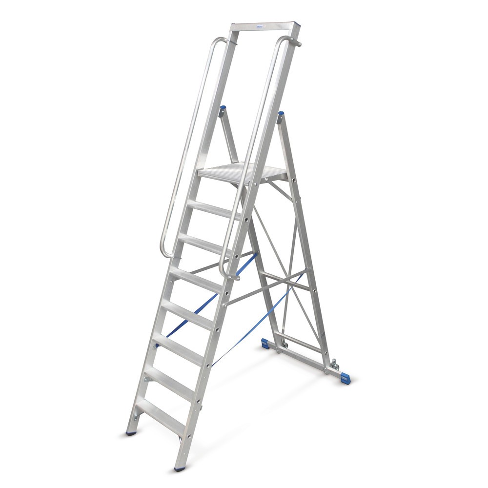 Illustration du produit: Échelle à plate-forme KRAUSE® en aluminium avec grande plate-forme de travail, 6 marches