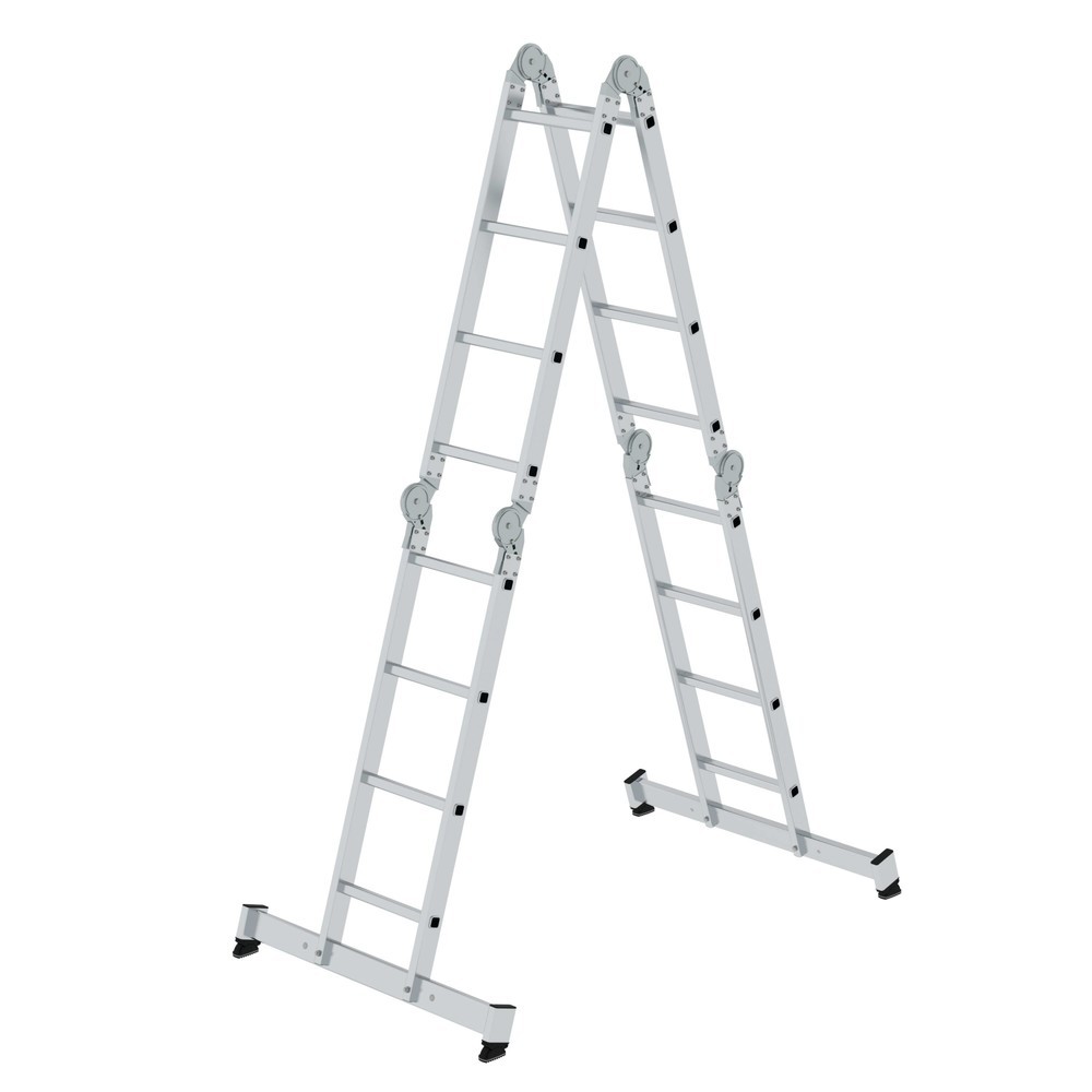 Illustration du produit: Échelle polyvalente 4 pièces avec traverse Nivello®, 4 x 4 barreaux