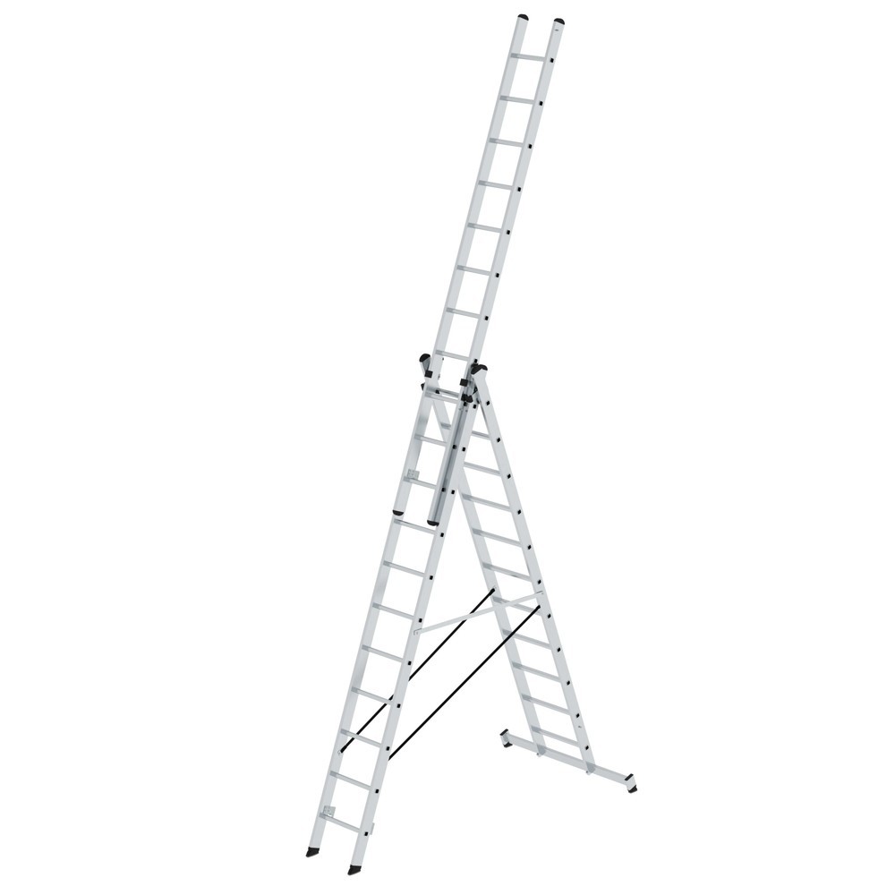 Produktabbildung Nr. 1: Échelle multifonction 3 pièces avec traverse Nivello®, 3 barreaux de 11