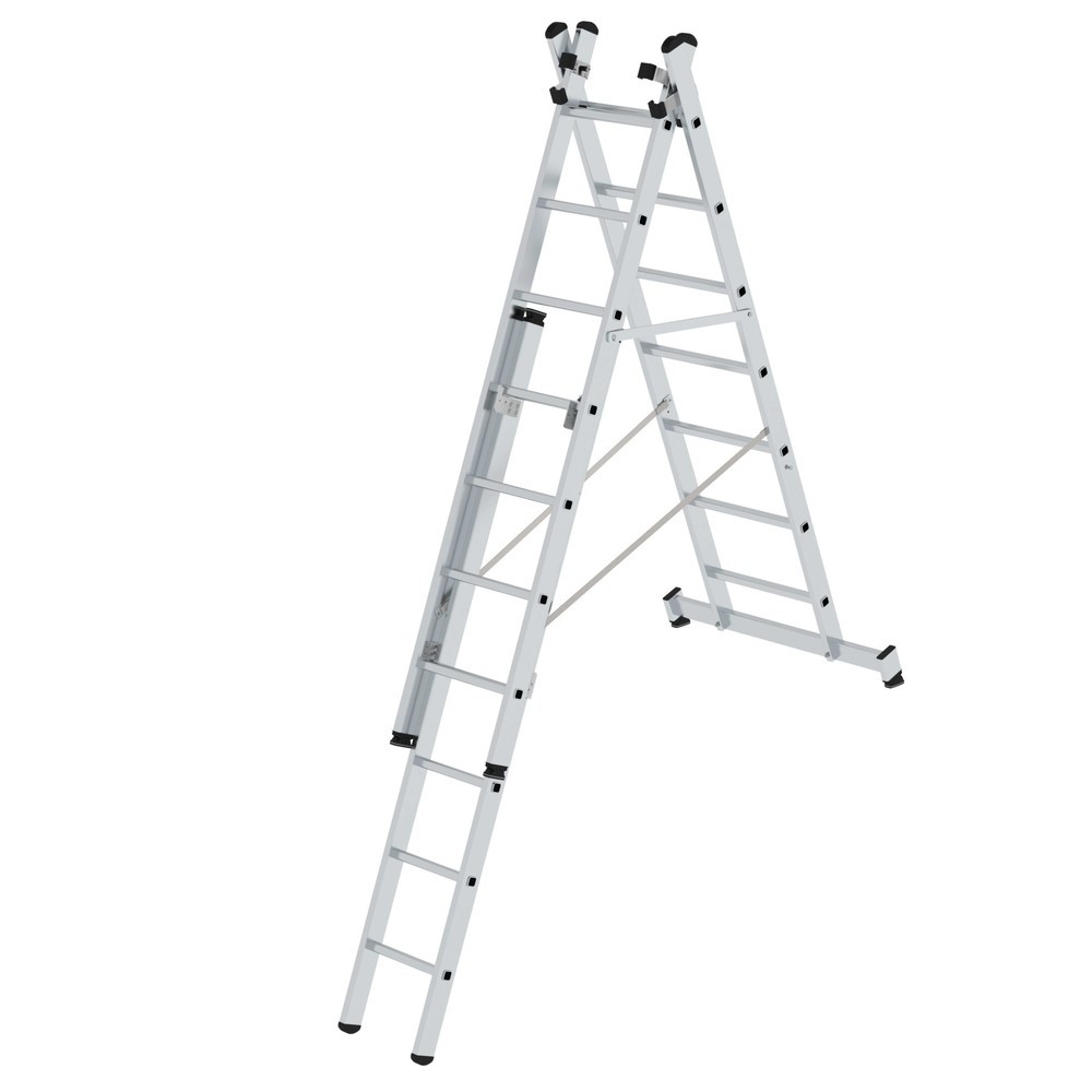 Produktabbildung Nr. 3: Échelle polyvalente en 3 parties avec traverse nivello® 3x7 barreaux