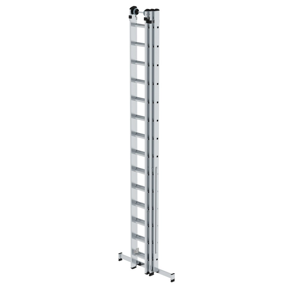 N° de l'image du produit 4 : Échelle multifonction 3 pièces avec traverse Nivello®, 3 x 14 barreaux