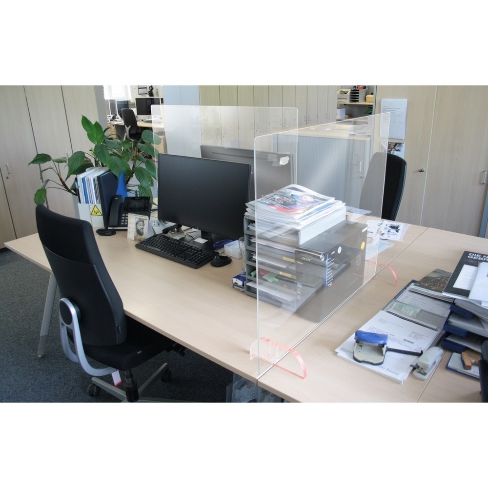 Produktabbildung Nr. 2: Écran de protection sanitaire, verre acrylique, Hxl 660 x 1.000 mm