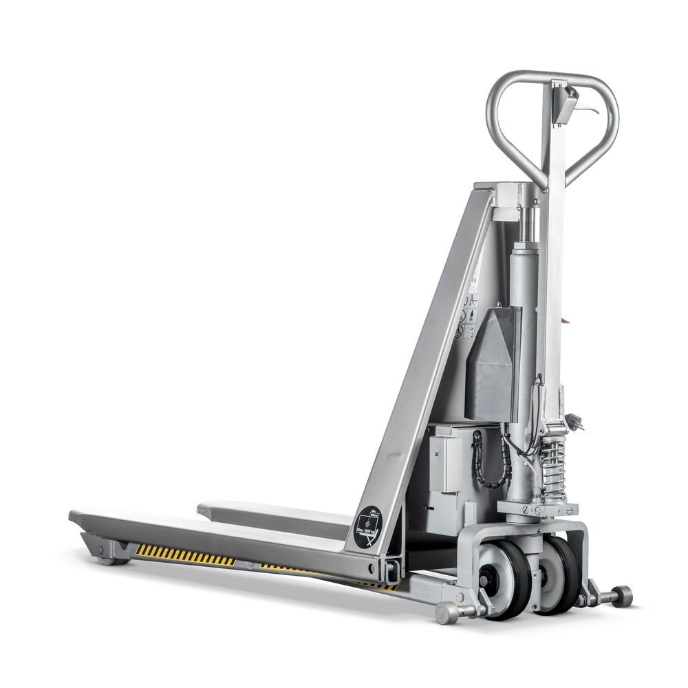 Produktabbildung: Edelstahl-Scheren-Hubwagen INOX - elektrohydraulisch, GL 1.200 mm, Nylon