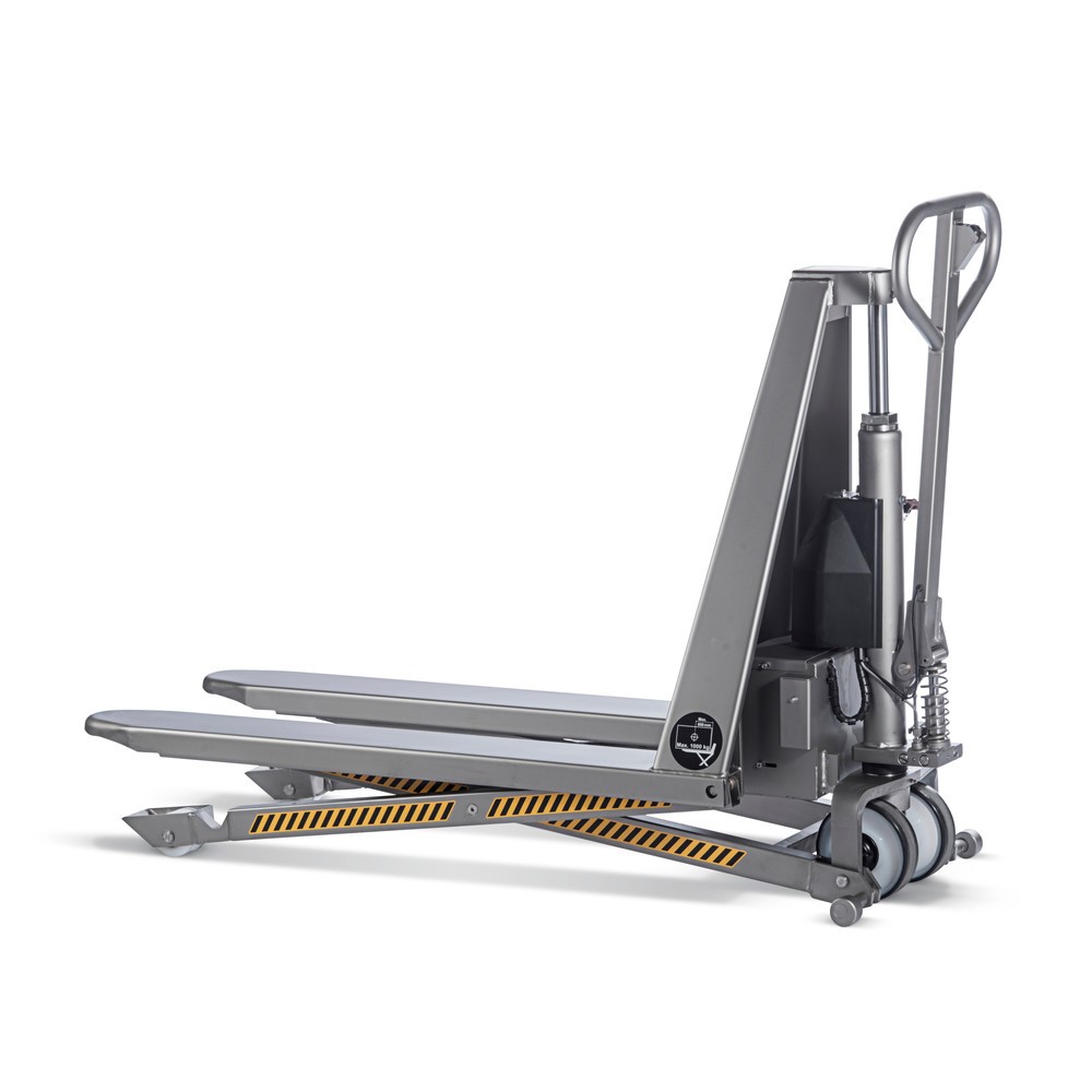 Produktabbildung: Edelstahl-Scheren-Hubwagen INOX PRO - elektrohydraulisch, GL 1.200 mm, Nylon