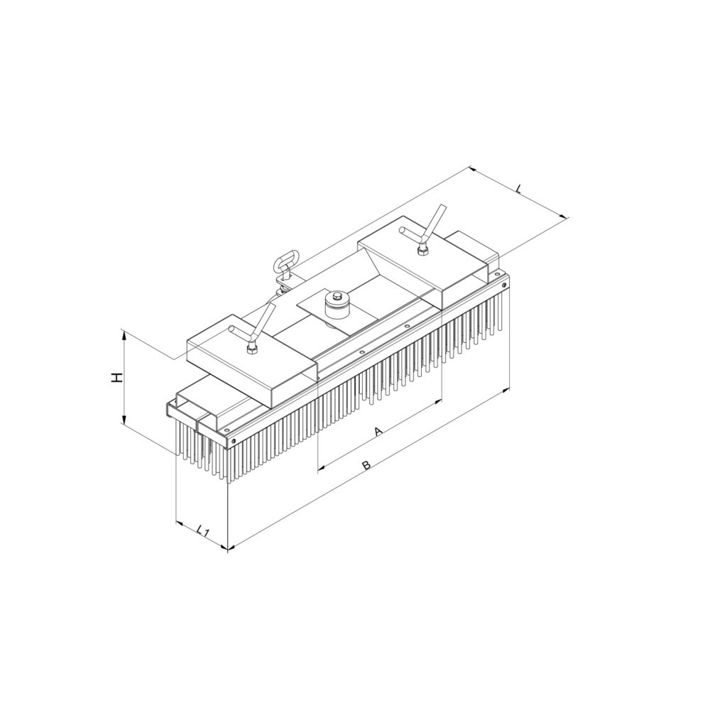 Produktabbildung Nr. 3: Eichinger® Balai pour chariot élévateur, chargeur à roues, etc., largeur 1 000 mm orangé pur