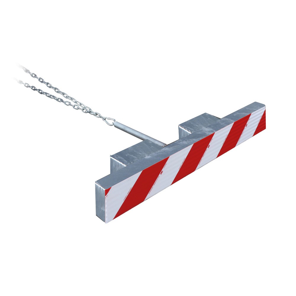 Illustration du produit: Eichinger® Barre de protection des bras de fourche 1 000 mm, marquage d'avertissement rouge et blanc, galvanisée à chaud