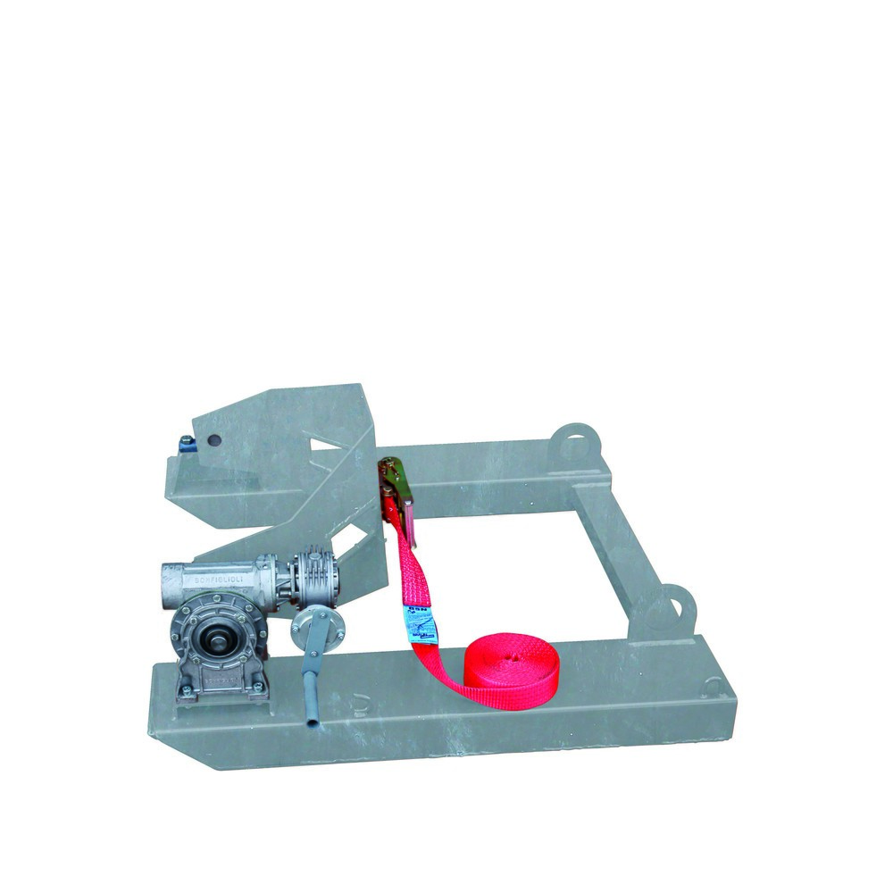 N° de l'image du produit 1 : Eichinger® Basculeur de fûts et de poubelles, manivelle, 1 x fût galvanisé à chaud