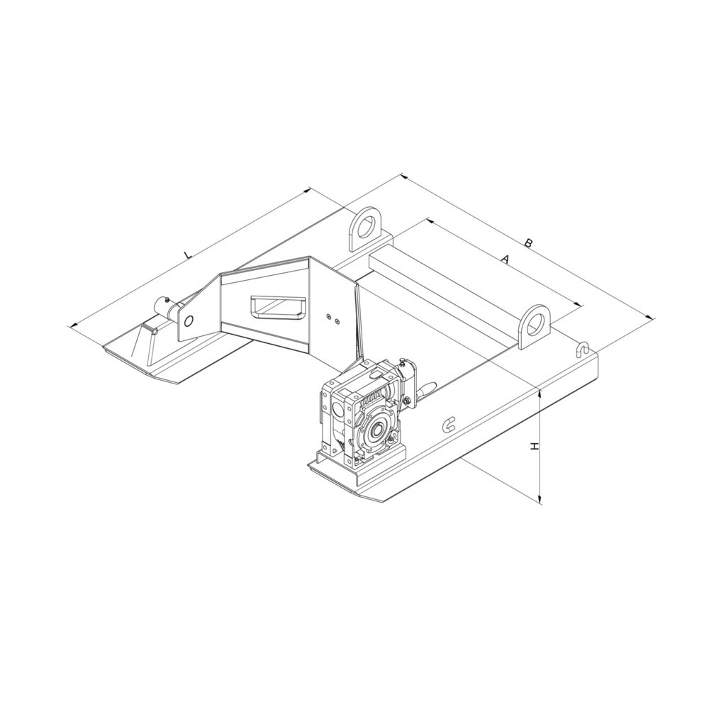 Produktabbildung Nr. 3: Eichinger® Basculeur de fûts et de poubelles, manivelle, 1 x fût orangé pur