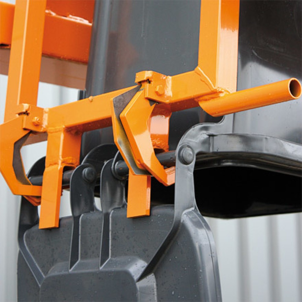 Produktabbildung Nr. 5: Eichinger® Basculeur de poubelle pour poubelles d’ordures ménagères, 600 kg, poubelle de 80 ou 120 litres orangé pur