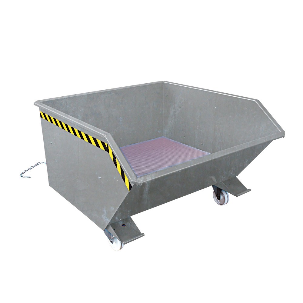 Illustration du produit: Eichinger® Benne à copeaux à fond en tôle perforée et robinet de vidange, 1 500 kg, 1500 litres, galvanisée à chaud