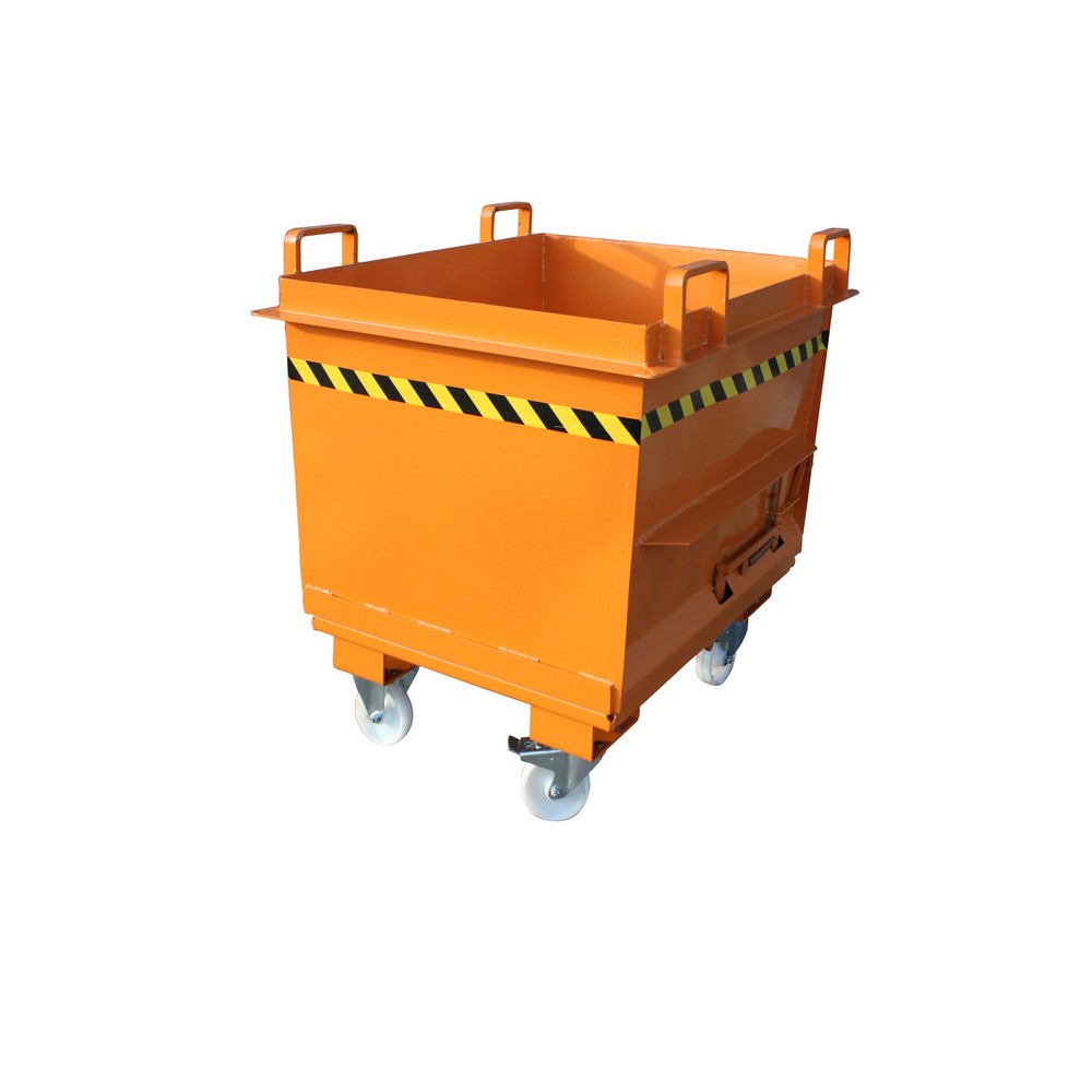 Produktabbildung Nr. 7: Eichinger® Benne à fond basculant en version conique, 2 000 kg, 1 000 litres orangé pur