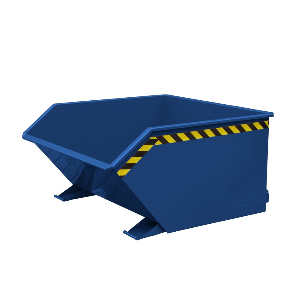 Illustration du produit: Eichinger® Benne basculante à copeaux avec tamis et robinet de vidange, 1 000 kg, 500 litres, bleu gentiane