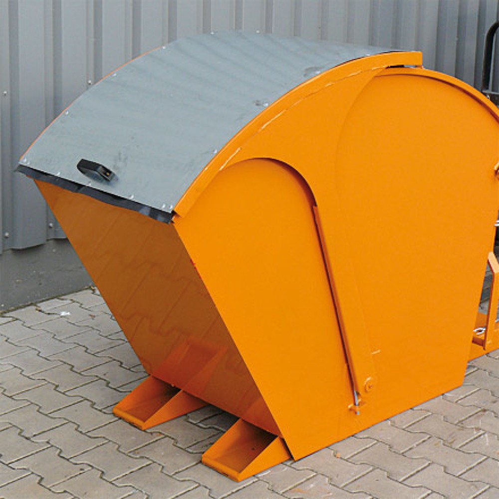 Produktabbildung Nr. 2: Eichinger® Benne basculante avec couvercle rond, 1 000 kg, 750 litres, galvanisée à chaud