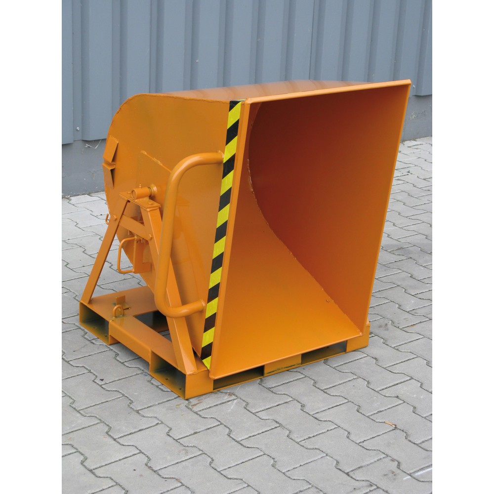 Produktabbildung Nr. 4: Eichinger® Benne basculante basculable des 2 côtés, accessible des 4 côtés, 500 kg, 600 litres orangé pur