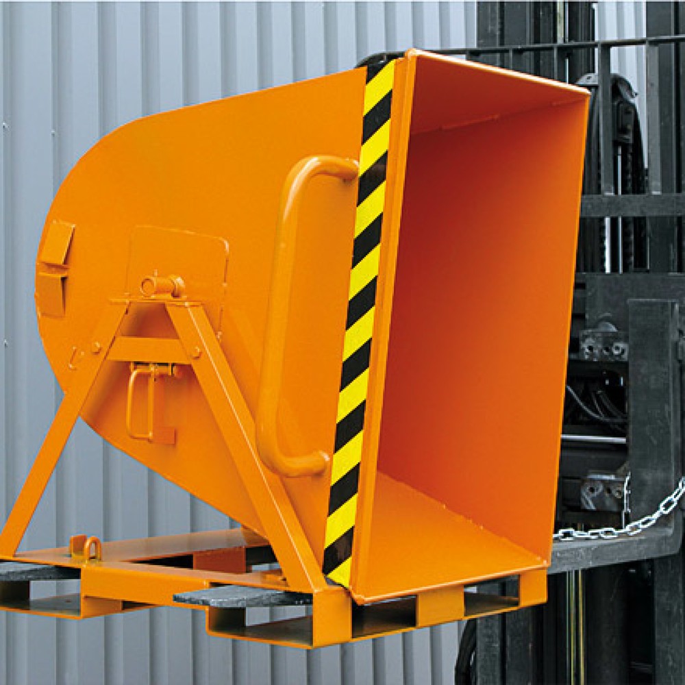 Produktabbildung Nr. 7: Eichinger® Benne basculante basculable des 2 côtés, accessible des 4 côtés, 500 kg, 600 litres orangé pur