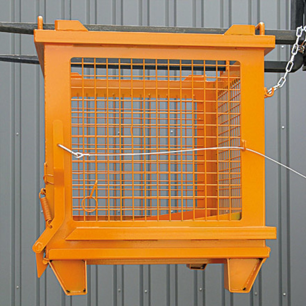 Produktabbildung Nr. 4: Eichinger® Benne grillagée à fond basculant déverrouillable, 500 kg, 1 000 litres, orangé pur