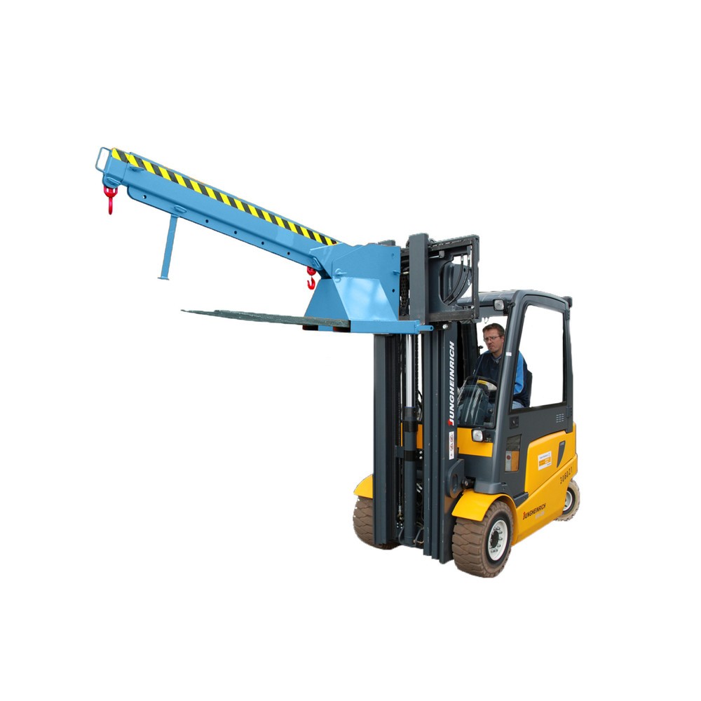 Illustration du produit: Eichinger® Bras de grue télescopique et réglable en hauteur, 2 500 kg, bleu gentiane