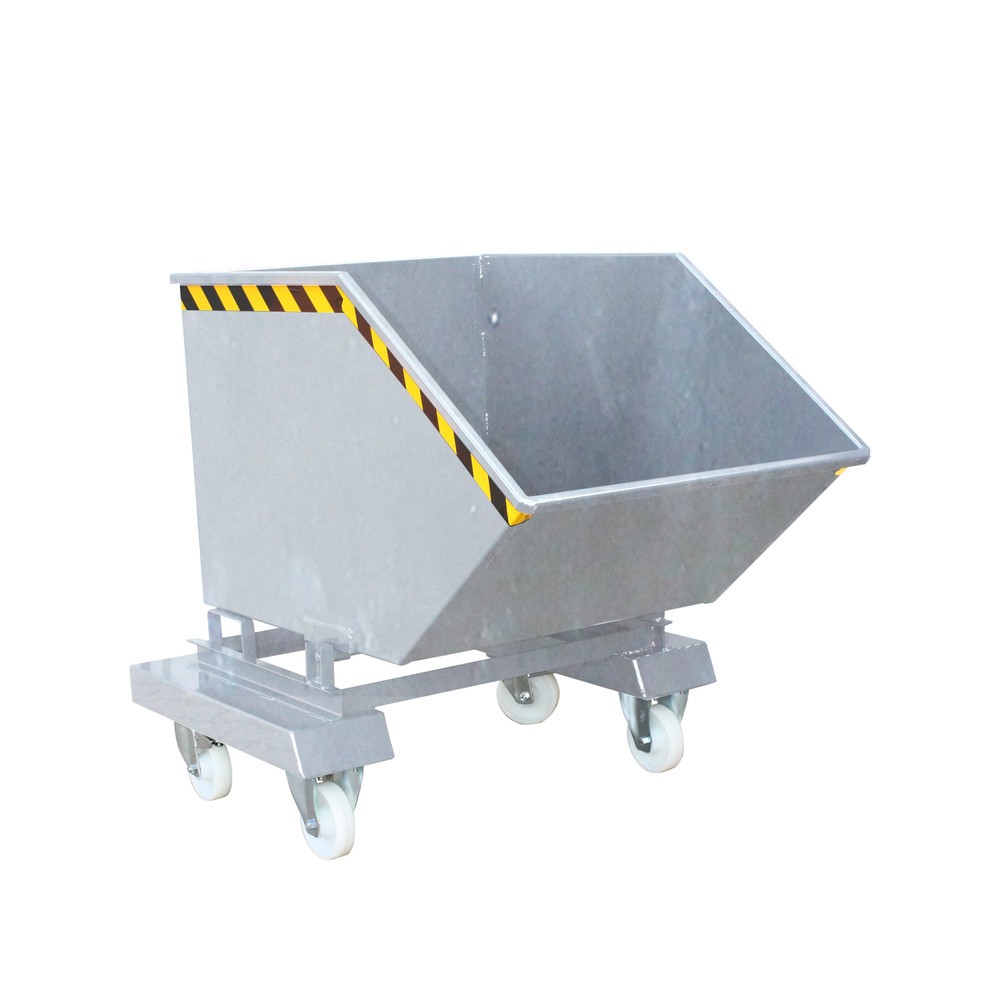 Illustration du produit: Eichinger® Chariot-caisse avec roulettes et entrées de fourche, 300 kg, 200 litres, galvanisé à chaud