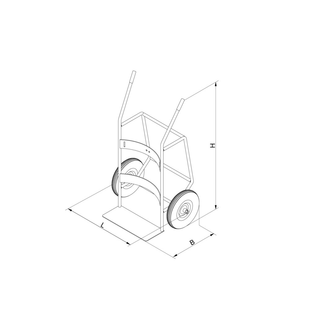 Produktabbildung Nr. 2: Eichinger® Chariot porte-fût à pneus gonflables, orangé pur