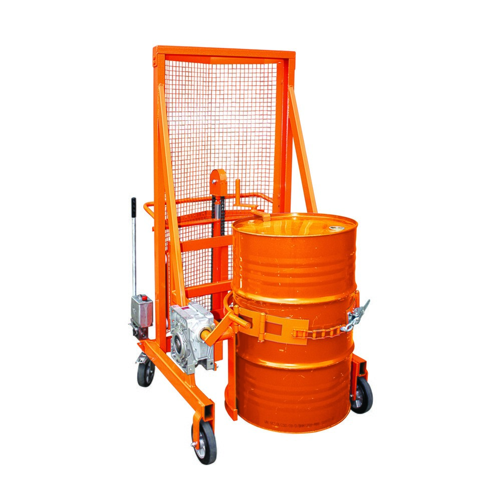 N° de l'image du produit 1 : Eichinger® Chariot porte-fût, mécanique, manivelle orangé pur