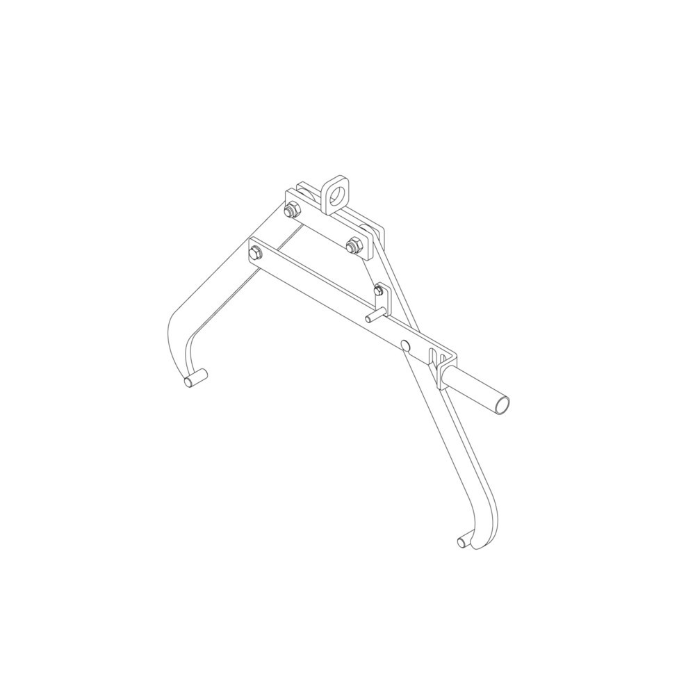 Produktabbildung Nr. 2: Eichinger® Ciseaux pince-fûts pour grue, 1 x fût couché bleu gentiane