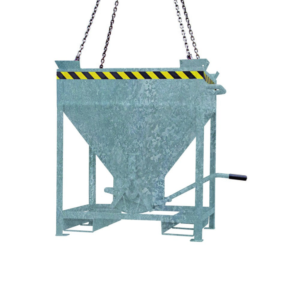 Produktabbildung Nr. 1: Eichinger® Conteneur silo entrées de fourche et œillets de grue, sortie centrale commandé par levier, 300 litres, galvanisé à chaud