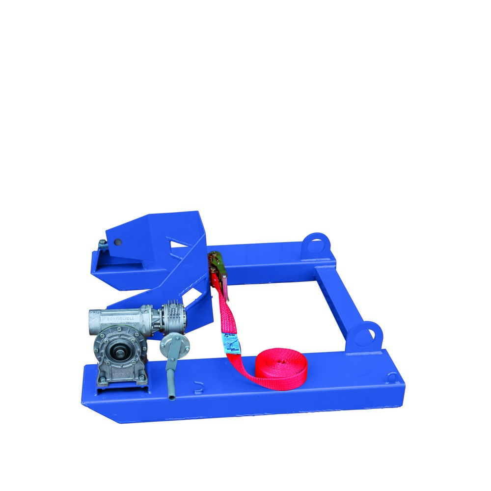 Produktabbildung Nr. 1: Eichinger® Fass- und Tonnenkipper, Kurbel, 1 x Fass enzianblau