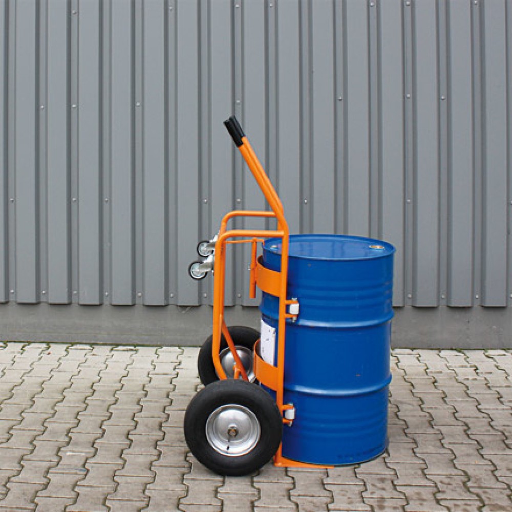 Produktabbildung Nr. 3: Eichinger® Fasskippbock mit luftgefüllten Reifen und 2 Zusatzrollen, anthrazitgrau