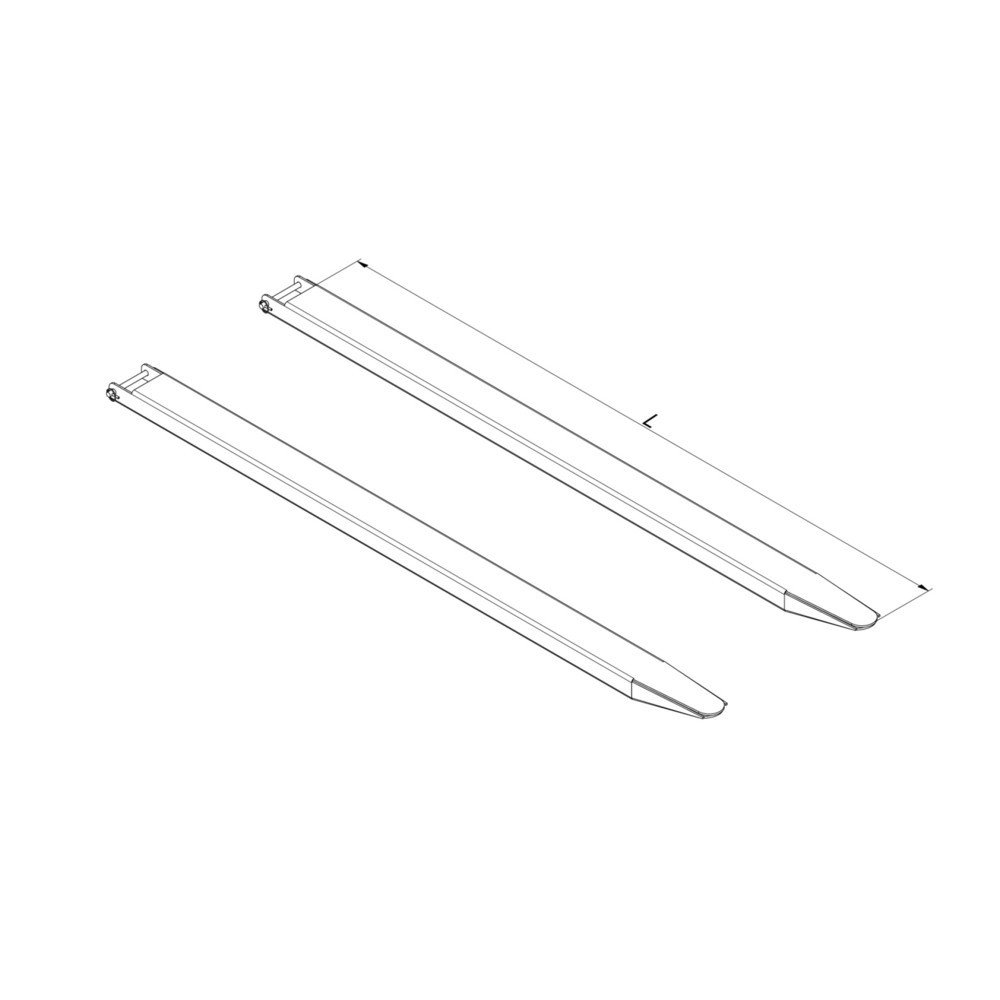 Produktabbildung Nr. 3: Eichinger® Fourreau fermé 1 600x100x50, pointe au design incurvé, sécurité imperdable, gris anthracite