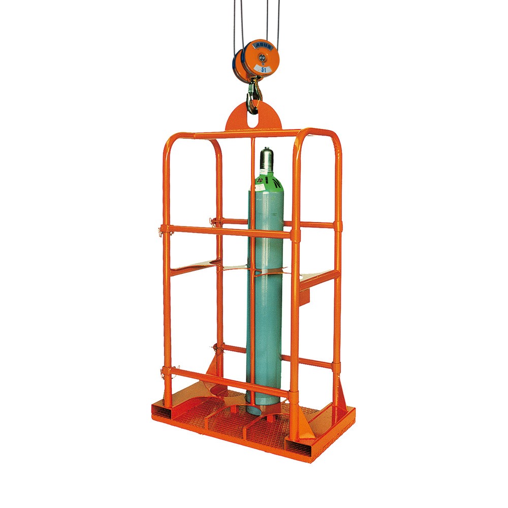 Produktabbildung: Eichinger® Gasflaschenkorb, 4 Flaschen ø 250 mm, reinorange