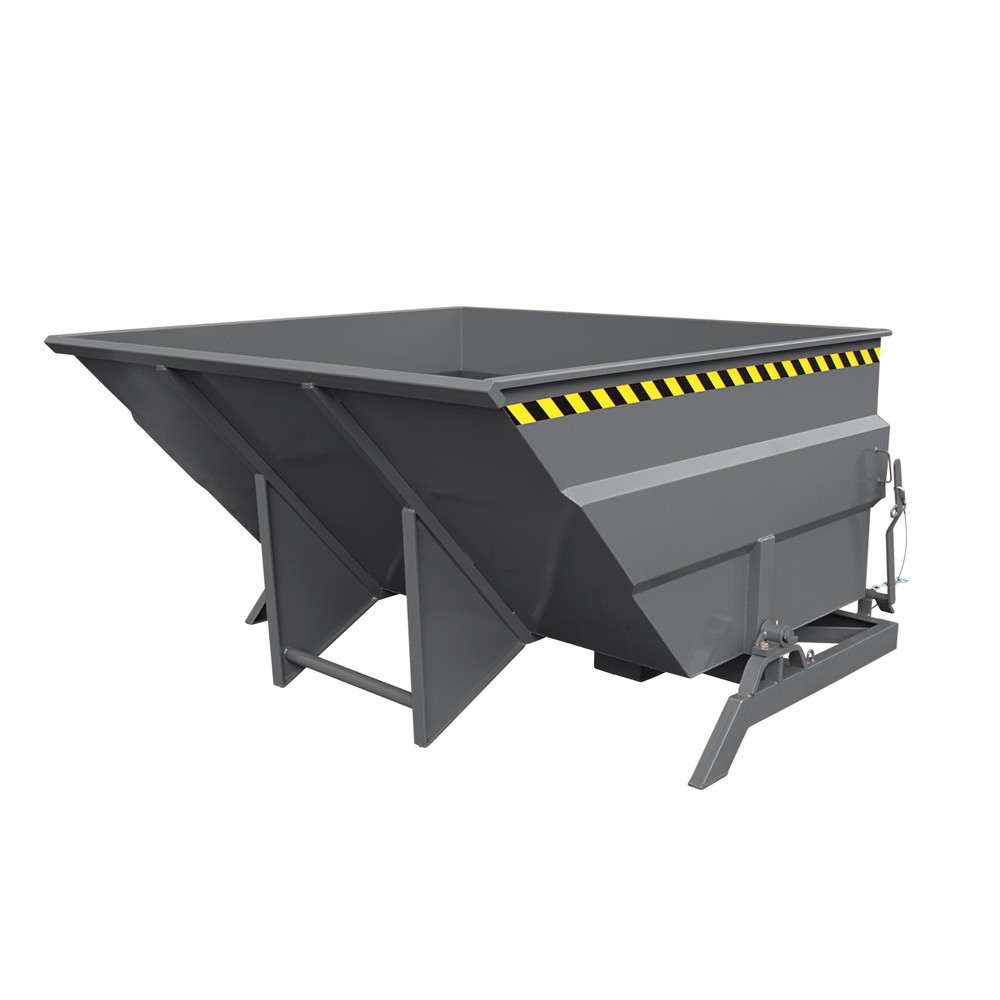 Produktabbildung: Eichinger® Kippbehälter extragross und massiv, 2500 kg, 3000 Liter, anthrazitgrau