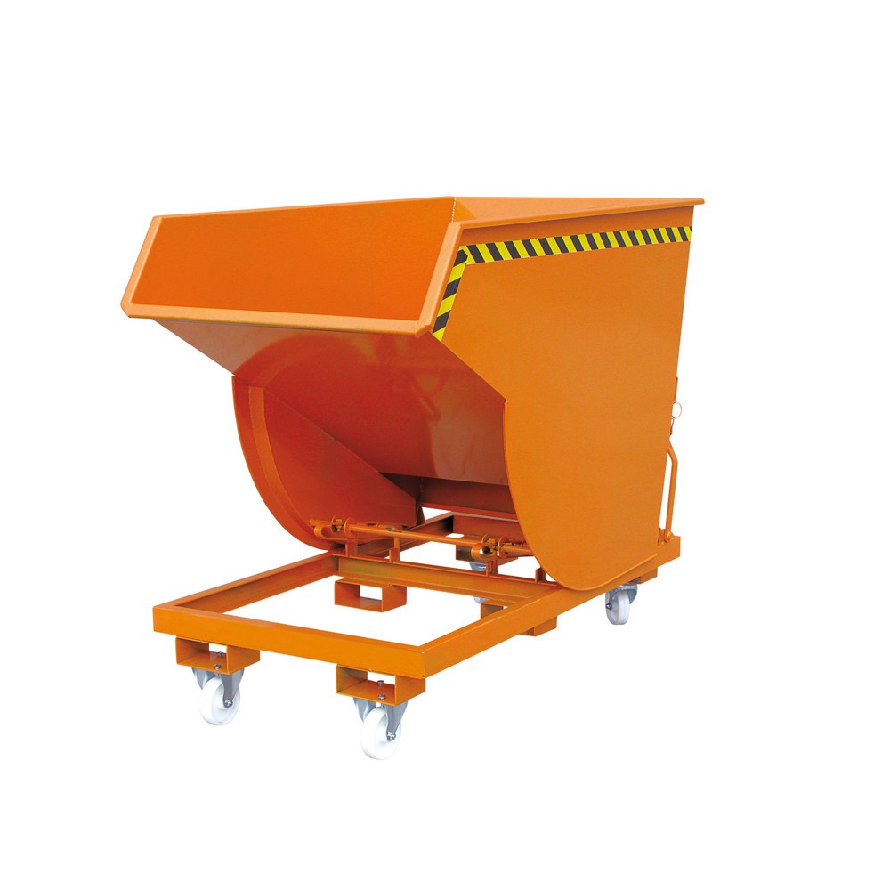 Produktabbildung: Eichinger® Kippbehälter in hoher Bauhöhe, 2000 kg, 400 Liter, reinorange