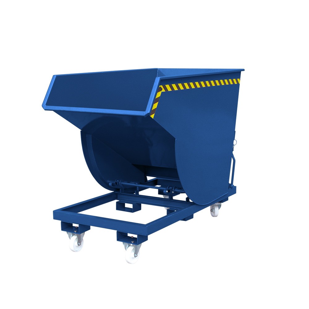 Produktabbildung: Eichinger® Kippbehälter in hoher Bauhöhe, 2000 kg, 400 Liter, enzianblau