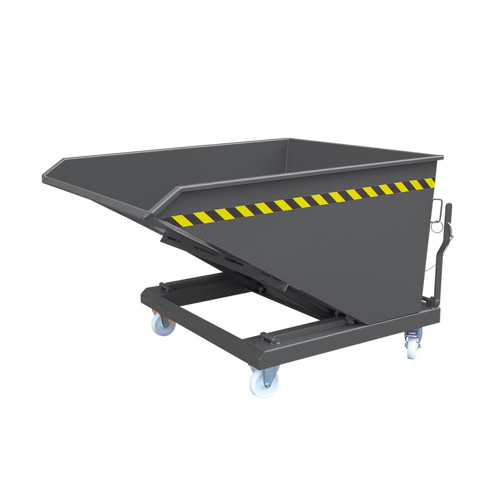 Produktabbildung Nr. 1: Eichinger® Kippbehälter in niedriger Bauhöhe, 1000 kg, 750 Liter, anthrazitgrau