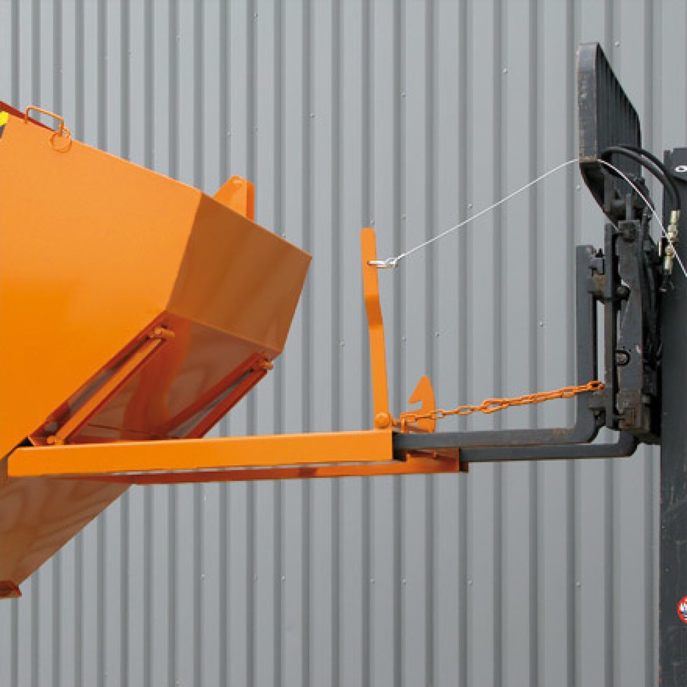 Produktabbildung Nr. 5: Eichinger® Kippbehälter in niedriger Bauhöhe, 1000 kg, 1000 Liter, reinorange