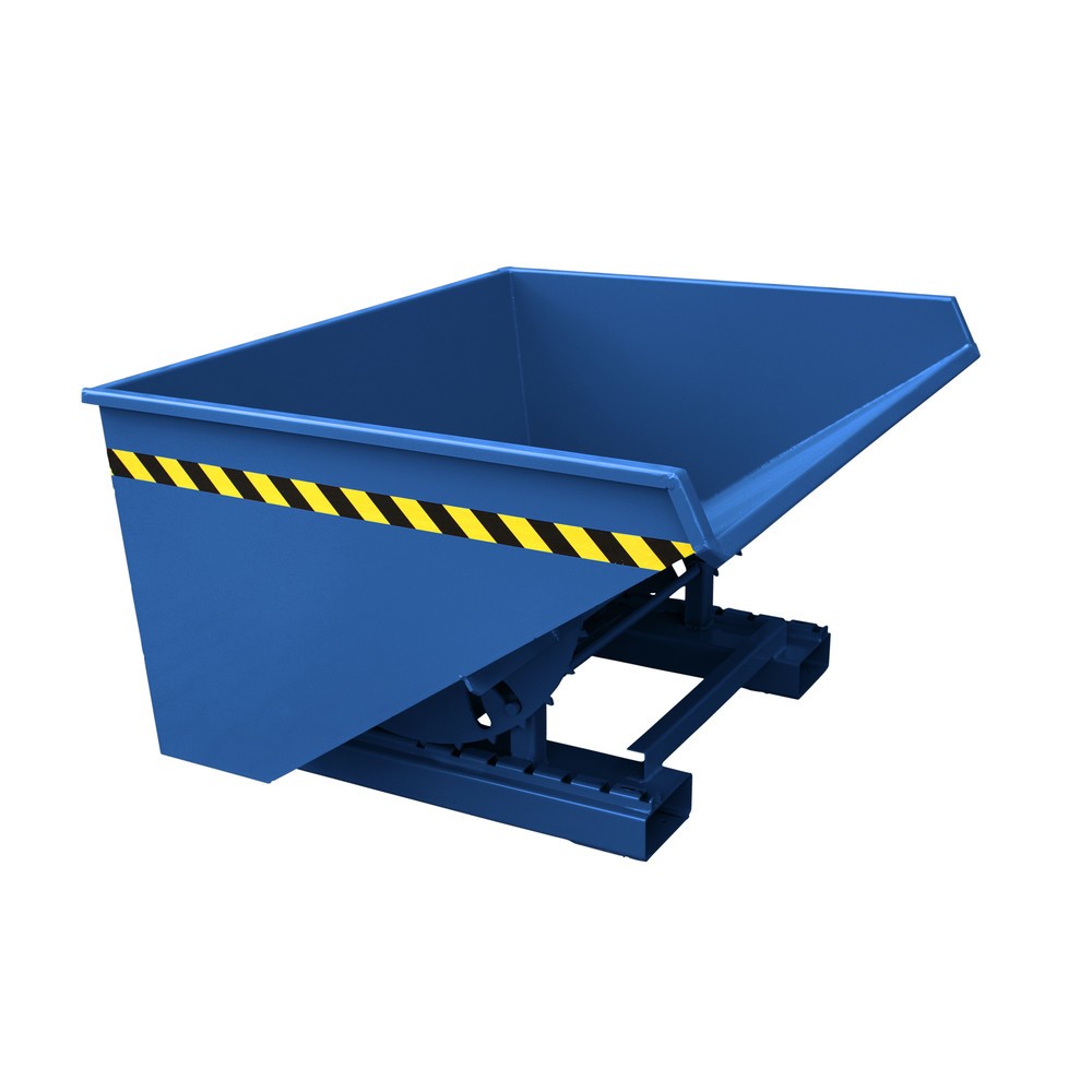 Produktabbildung: Eichinger® Kippbehälter mit Abrollkufen, 1500 kg, 1250 Liter, enzianblau